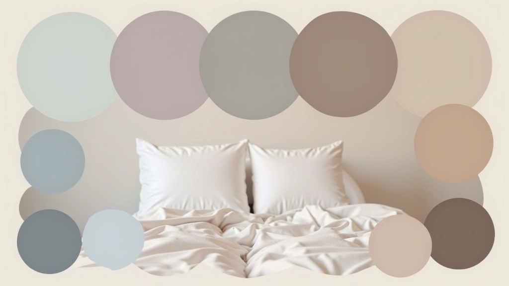 Palette di colori rilassanti: blu, viola, grigio, tortora e bianco disposti in cerchi sfumati