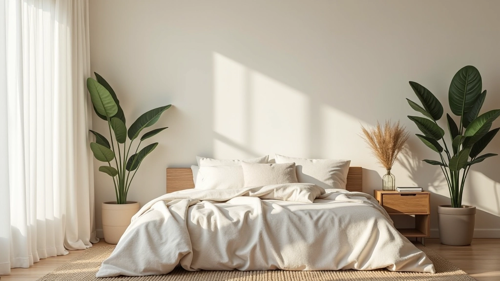 Camera da letto completa con arredamento coordinato, colori armoniosi e disposizione funzionale