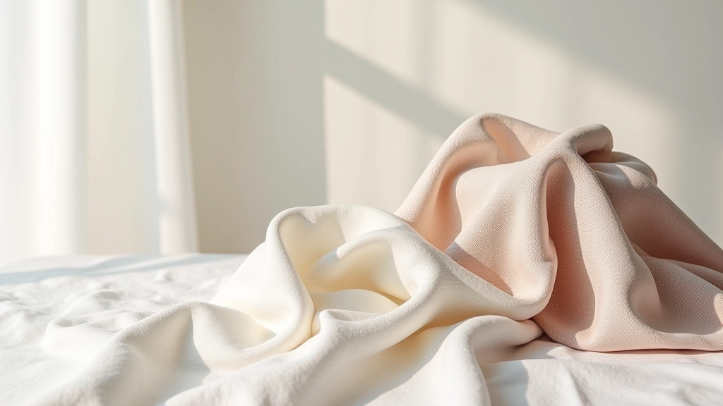 Campionario di tessuti naturali: cotone, lino, seta e canapa in tonalit√† neutre, texture visibile