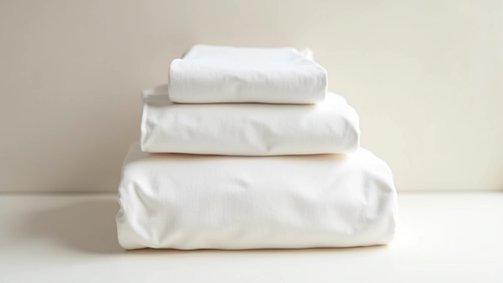 Lenzuola di cotone biologico piegate ordinatamente, mostrando texture fine e lucentezza naturale