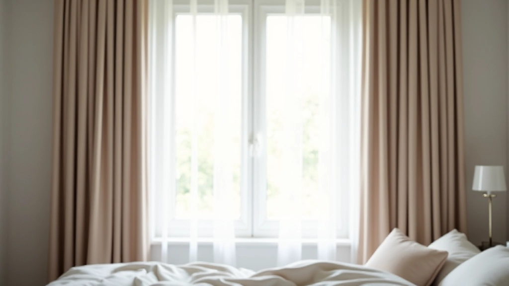 Finestra della camera da letto con tende oscuranti nere che bloccano la luce esterna completamente